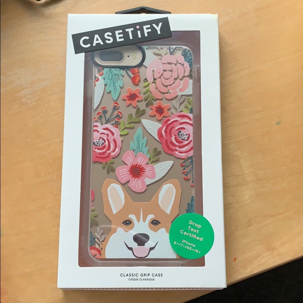 Brand New! Casetify Corgi Floral case for iPhone